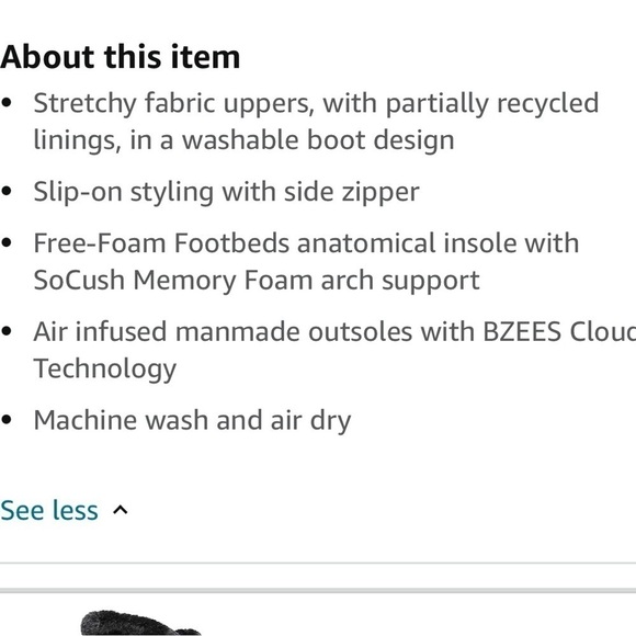 Bzees Zora Black Microfiber Washable Wedge Ankle Boots Size 8 - 8.5 Women's - Picture 11 of 11